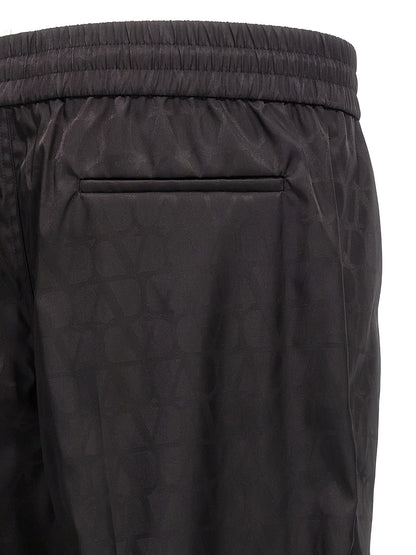 Pantalon décontracté en polyamide noir Valentino Garavani