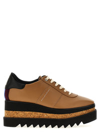 Sandali con zeppa in poliestere marrone Stella McCartney