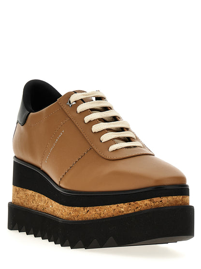 Sandali con zeppa in poliestere marrone Stella McCartney