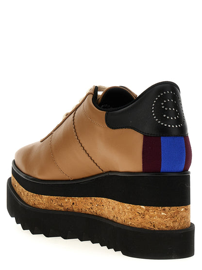 Sandali con zeppa in poliestere marrone Stella McCartney