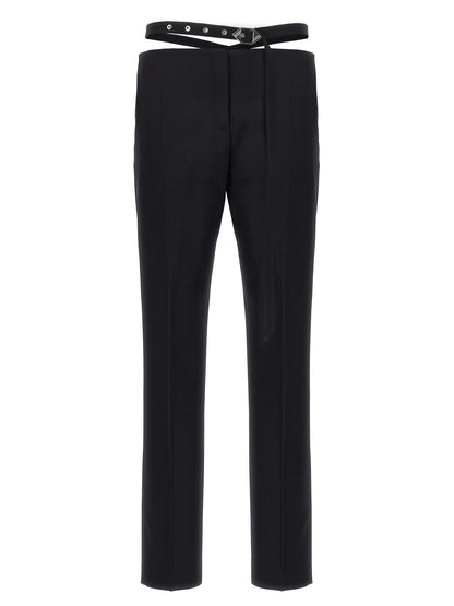 Pantalon de costume The Attico en laine vierge noire