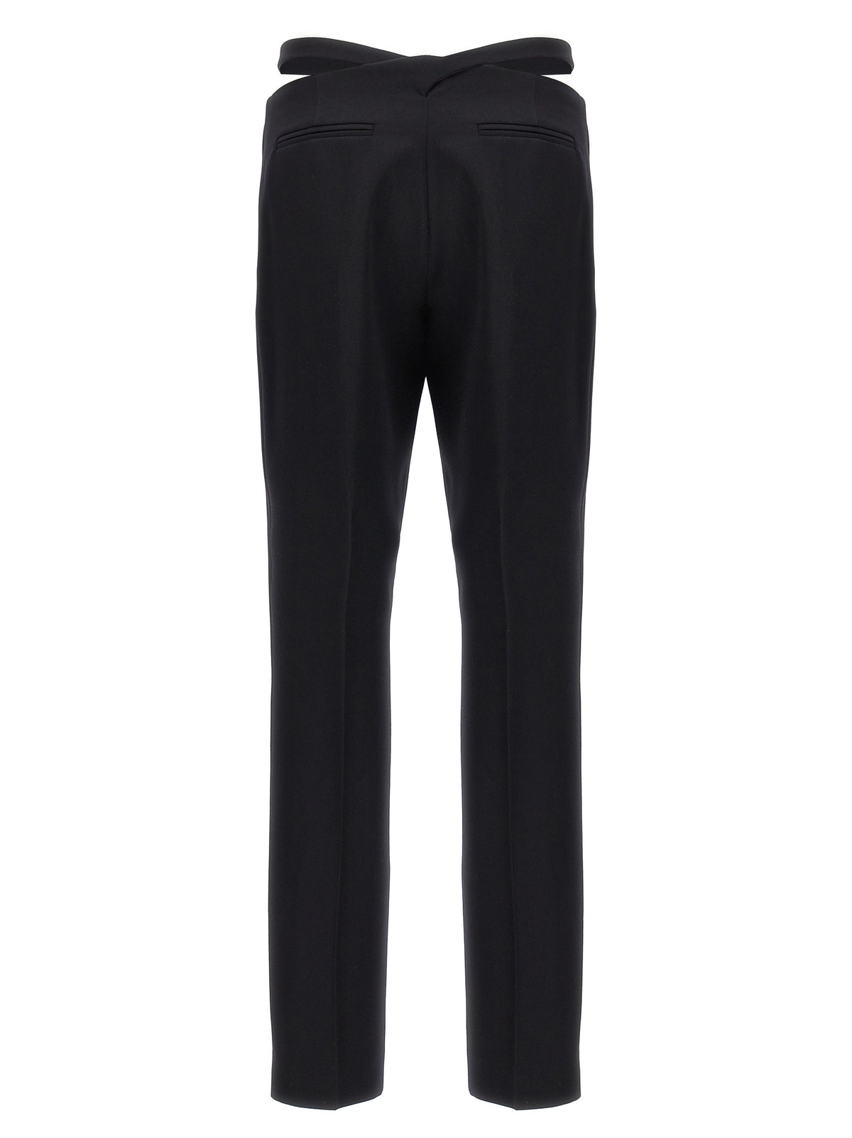 Pantalon de costume The Attico en laine vierge noire