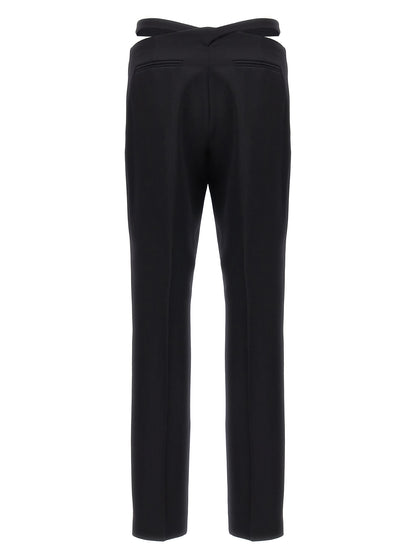 Pantalon de costume The Attico en laine vierge noire