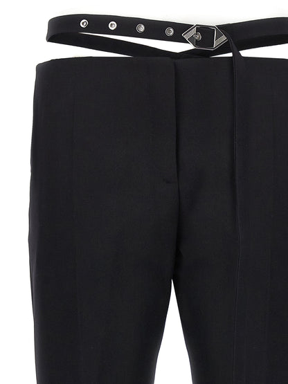 Pantalon de costume The Attico en laine vierge noire