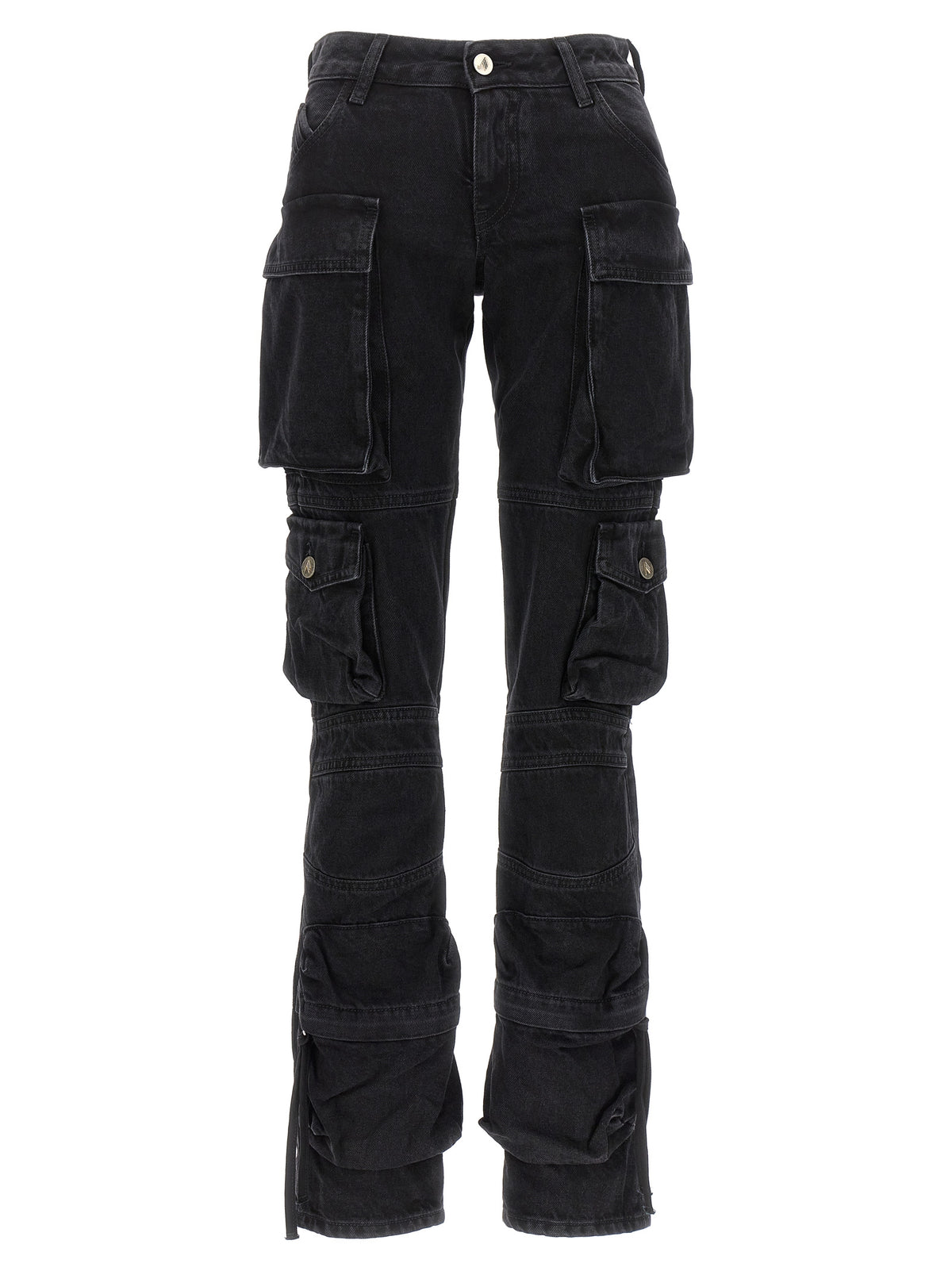 Pantaloni cargo neri in cotone The Attico