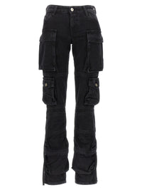 Pantaloni cargo neri in cotone The Attico