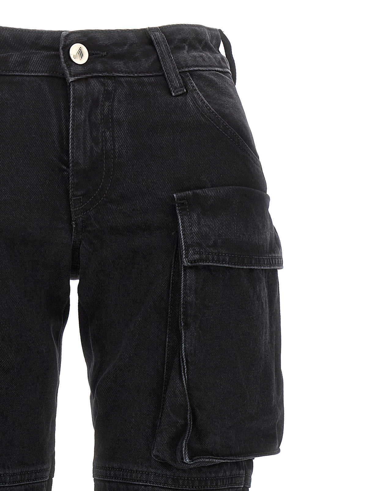 Pantaloni cargo neri in cotone The Attico