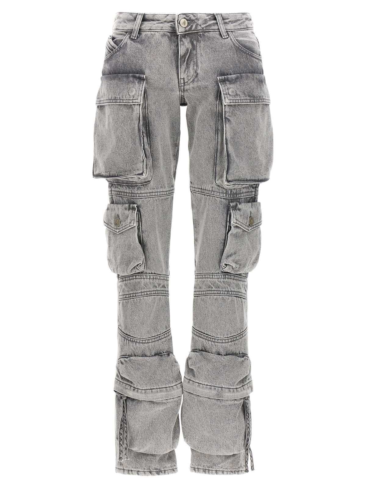 Pantaloni cargo in cotone grigio The Attico