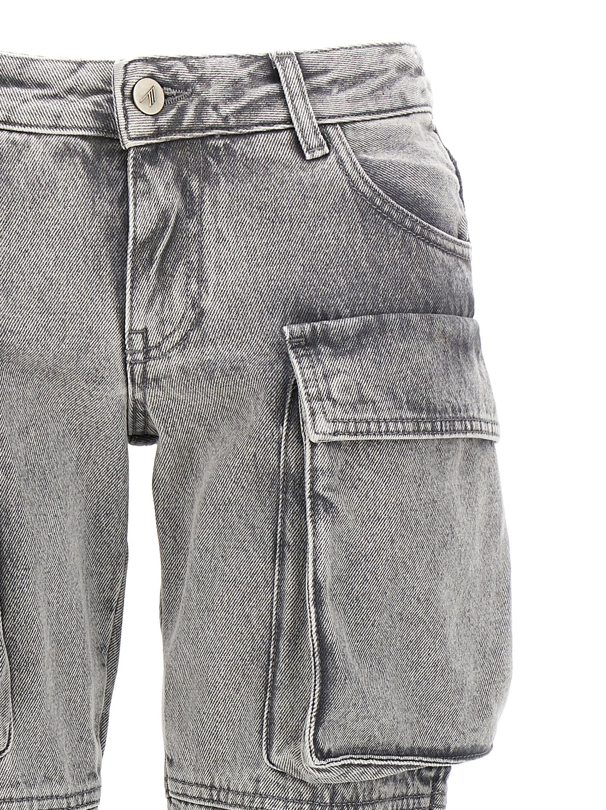 Pantaloni cargo in cotone grigio The Attico