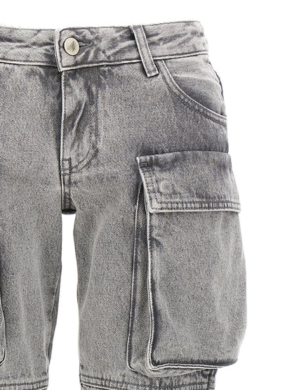 Pantaloni cargo in cotone grigio The Attico