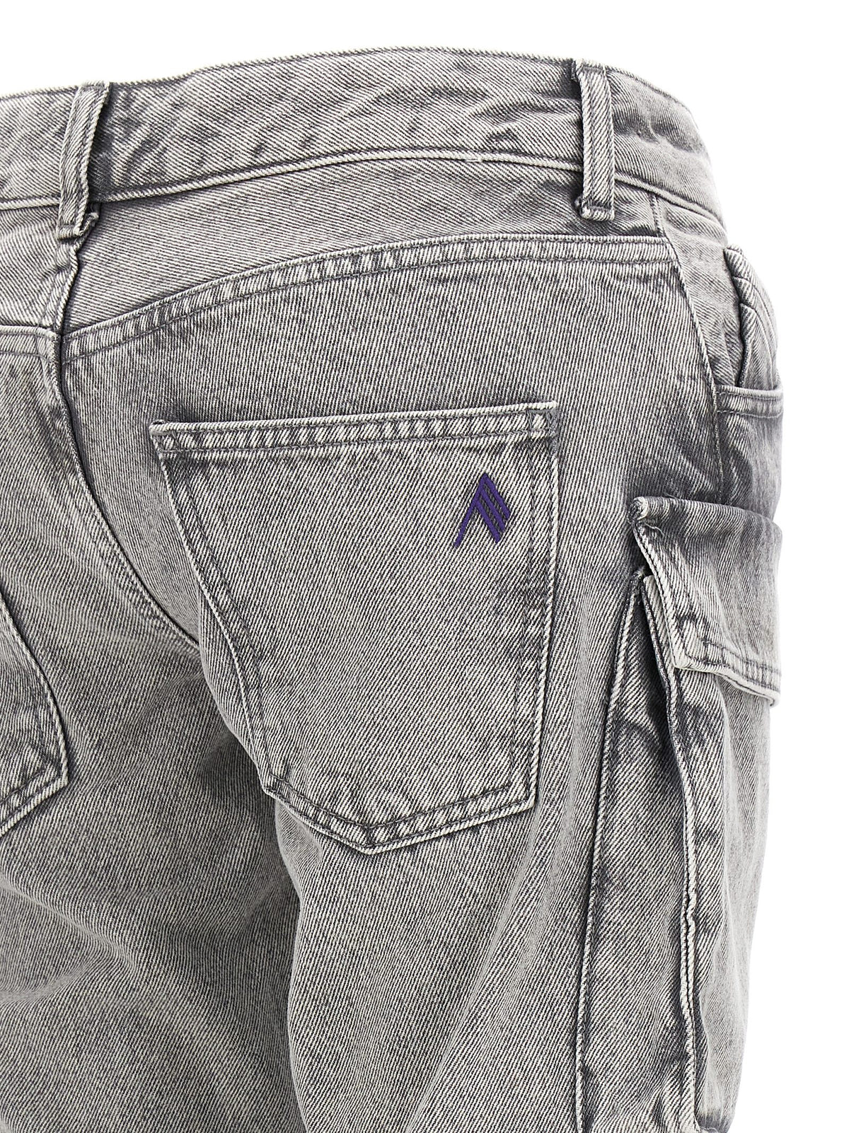 Pantaloni cargo in cotone grigio The Attico