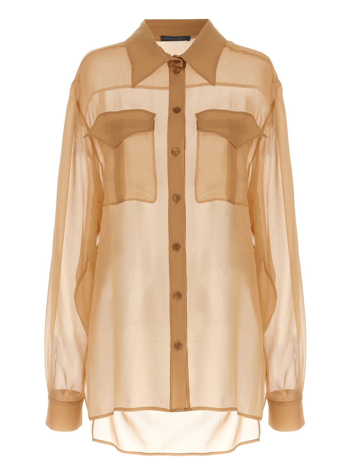 Camicetta in seta beige Alberta Ferretti