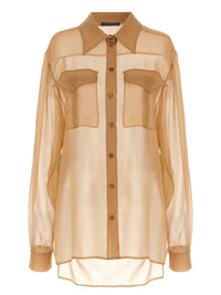 Camicetta in seta beige Alberta Ferretti
