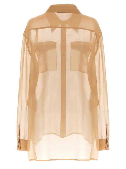 Camicetta in seta beige Alberta Ferretti
