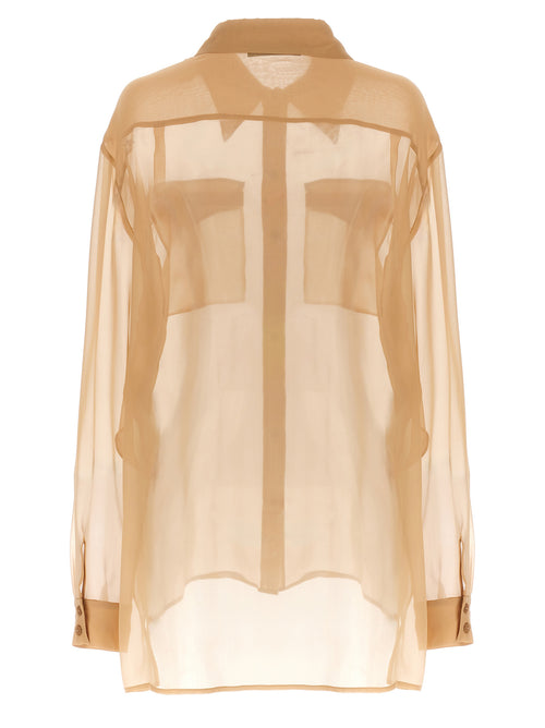 Alberta Ferretti beige zijden blouse