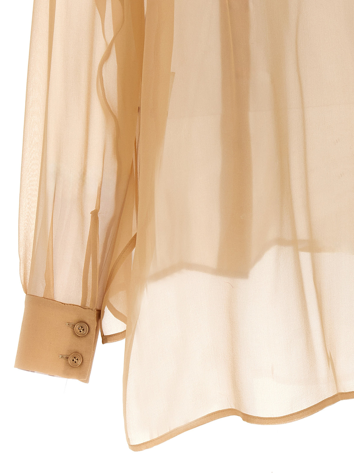 Alberta Ferretti beige sidenskjorta