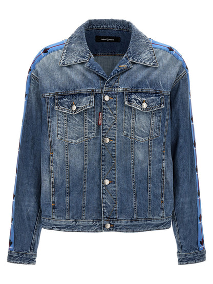Giacca in denim di cotone blu Dsquared²
