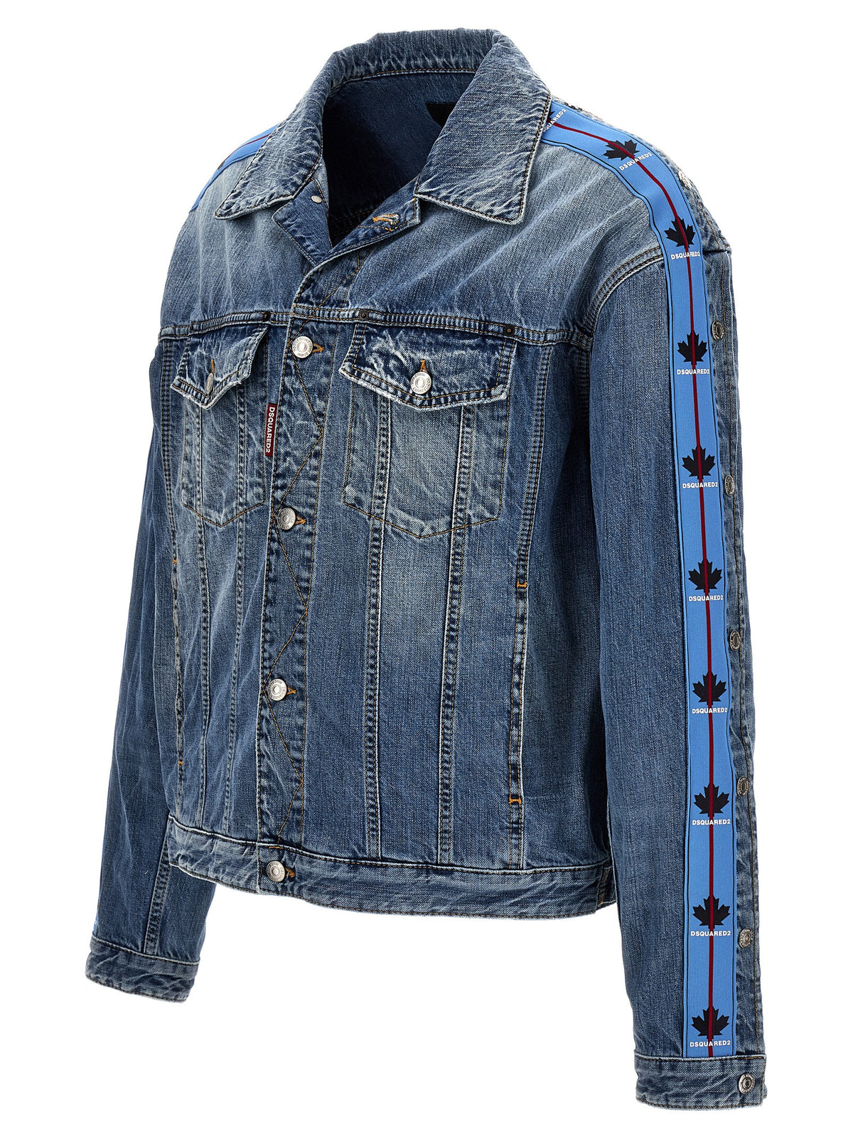 Giacca in denim di cotone blu Dsquared²