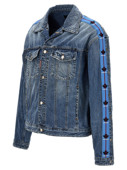 Giacca in denim di cotone blu Dsquared²