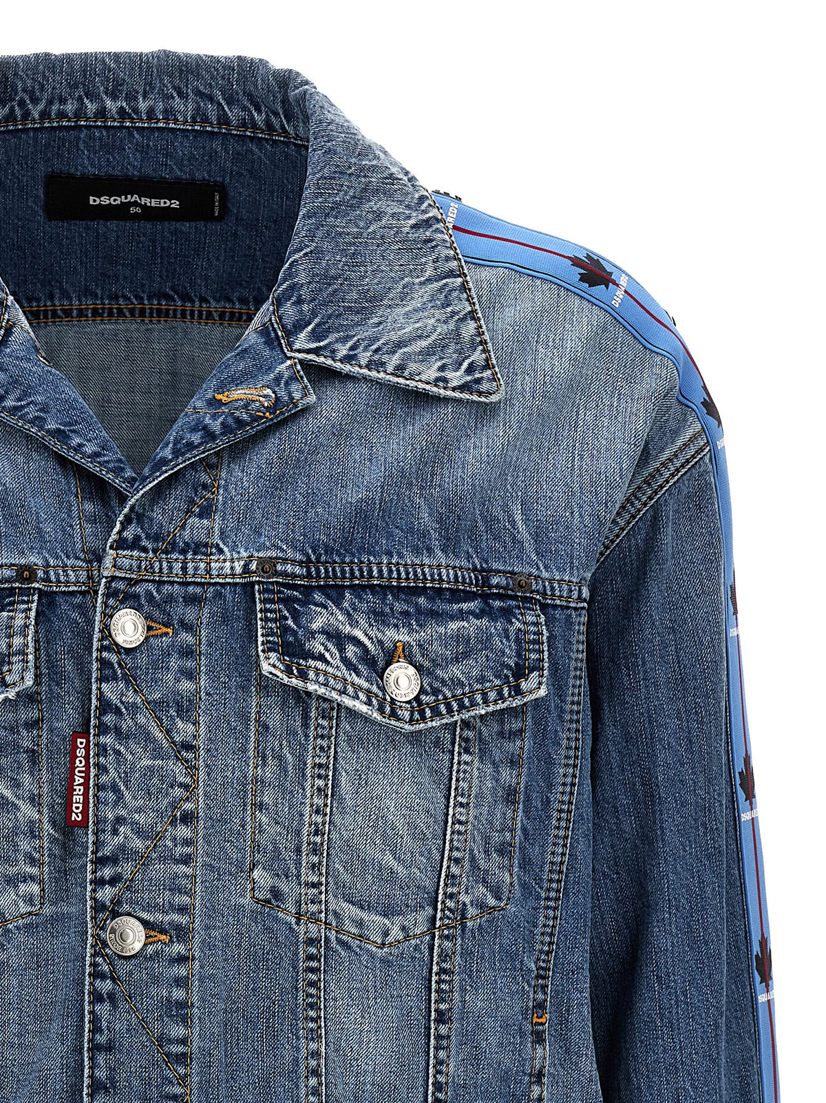 Giacca in denim di cotone blu Dsquared²