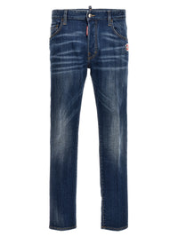 Jean Dsquared² bleu en coton coupe décontractée