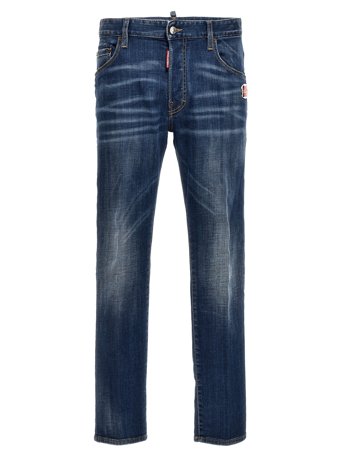 Jeans Dsquared² in cotone blu dal taglio rilassato