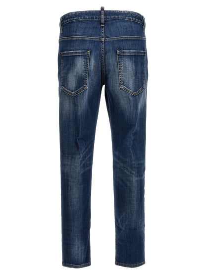 Jean Dsquared² bleu en coton coupe décontractée