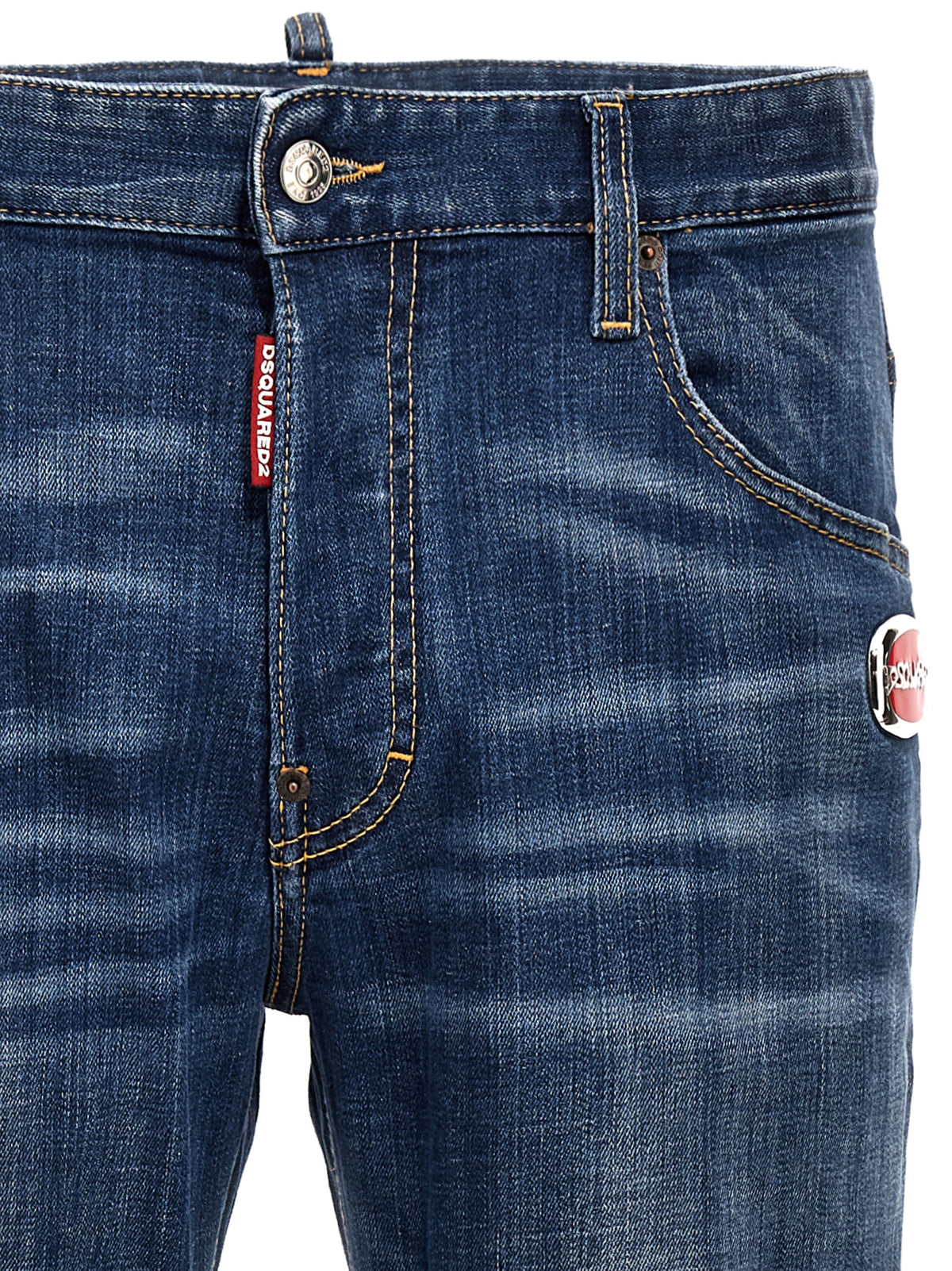 Jean Dsquared² bleu en coton coupe décontractée