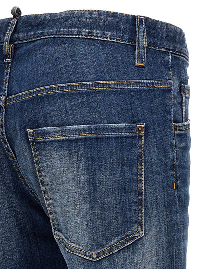Jean Dsquared² bleu en coton coupe décontractée