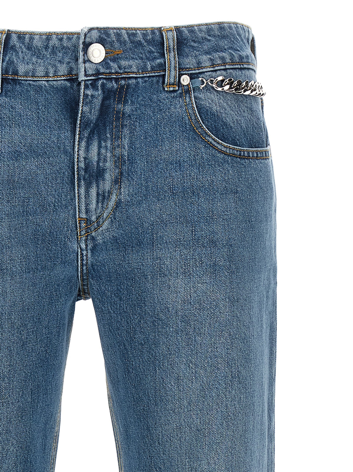 Stella McCartney korta jeans i blå bomull
