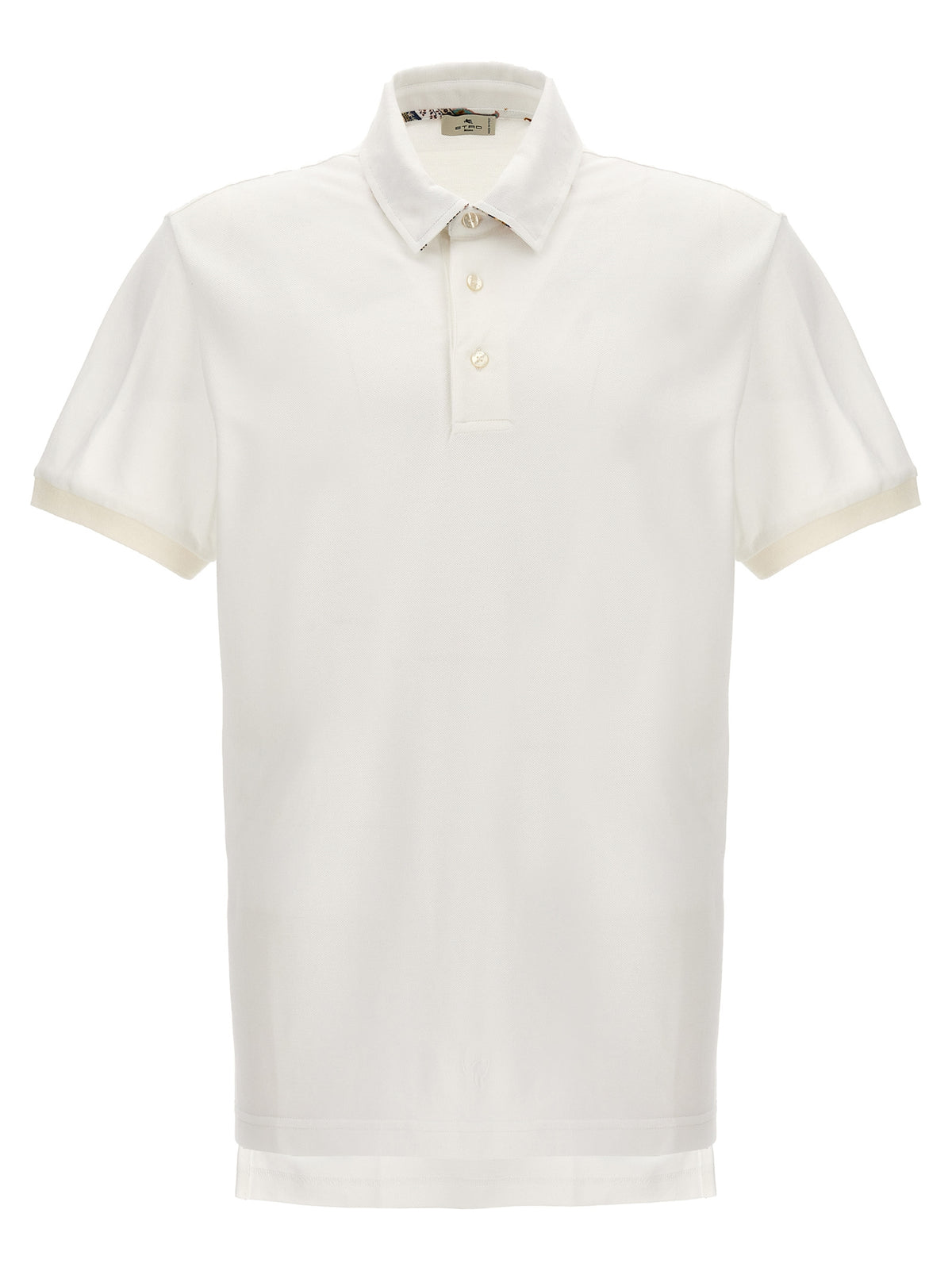 Polo Etro in cotone bianco