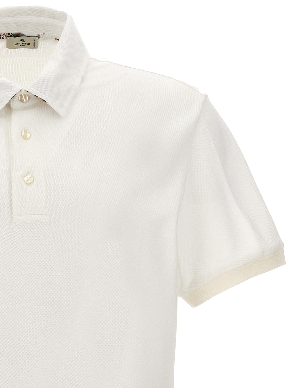 Polo Etro in cotone bianco