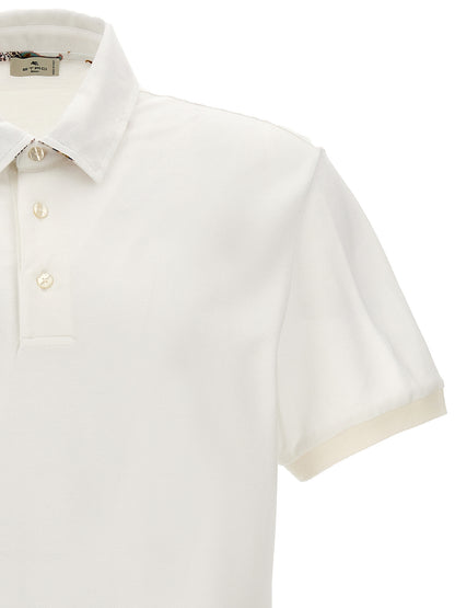 Polo Etro in cotone bianco