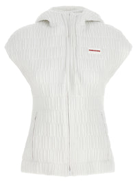 Giacca smanicata Ferragamo in poliammide bianco