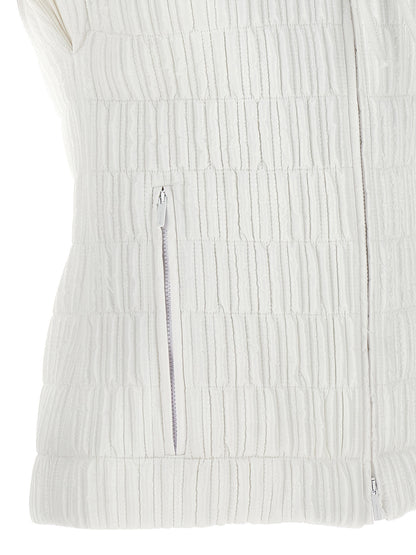 Giacca smanicata Ferragamo in poliammide bianco