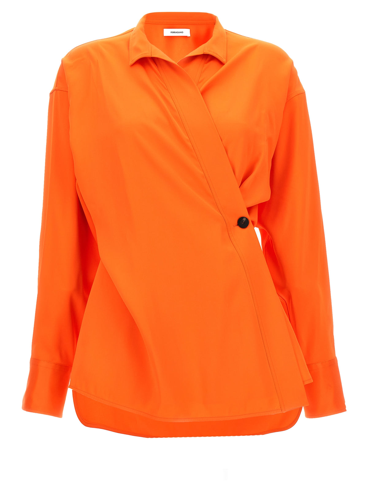 Camicetta in viscosa arancione Ferragamo