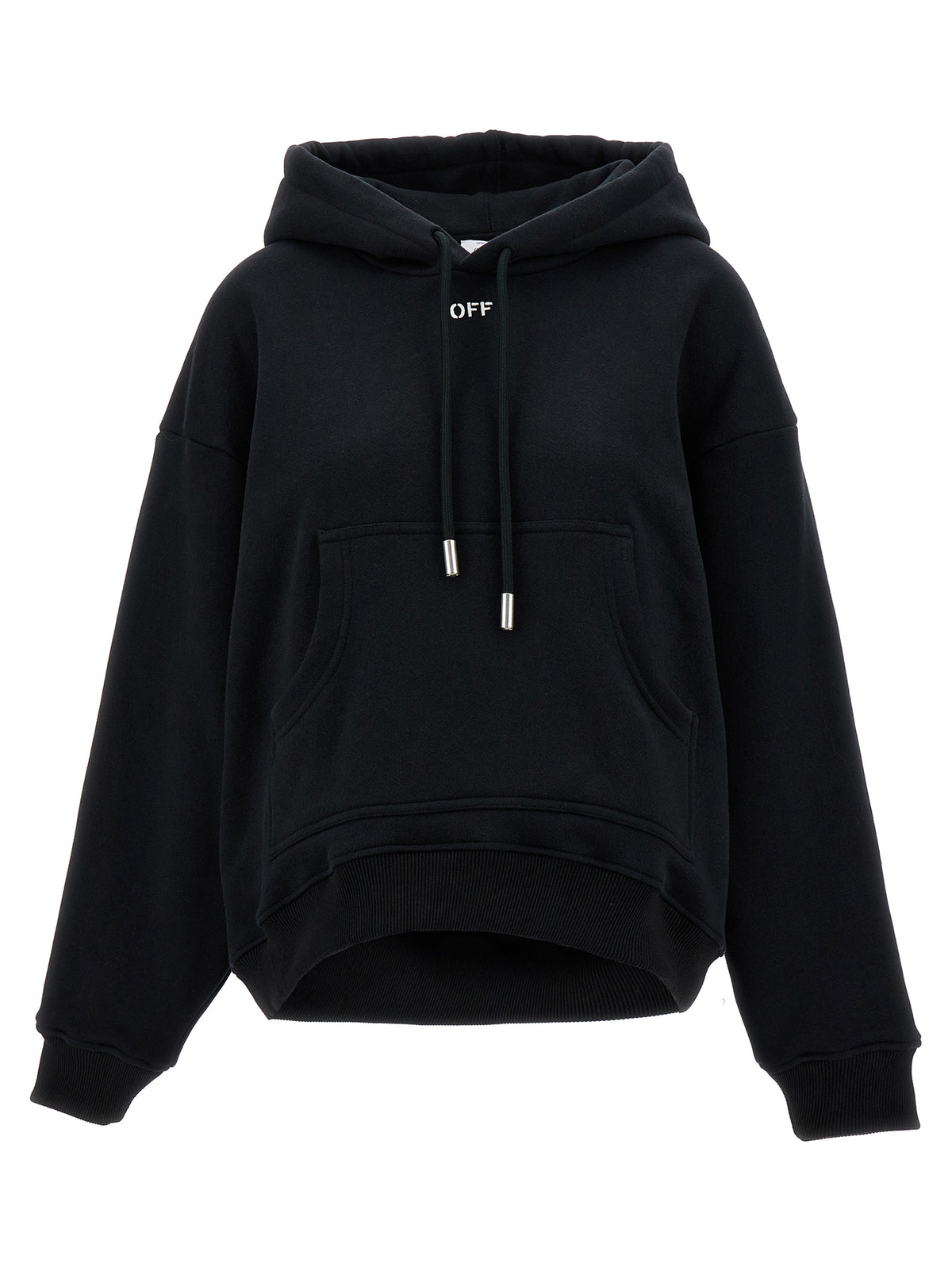 Felpa con cappuccio Off-White in cotone nero