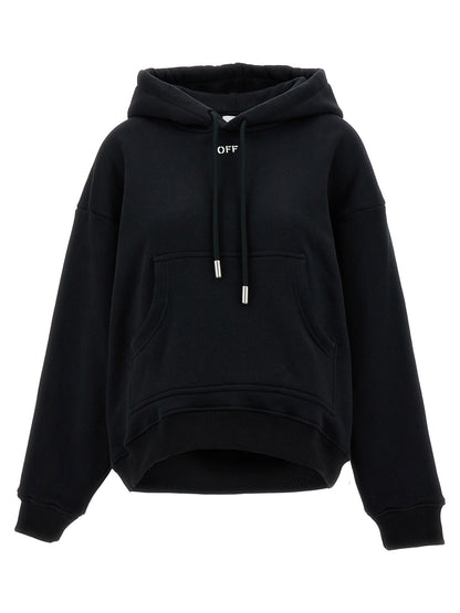 Felpa con cappuccio Off-White in cotone nero