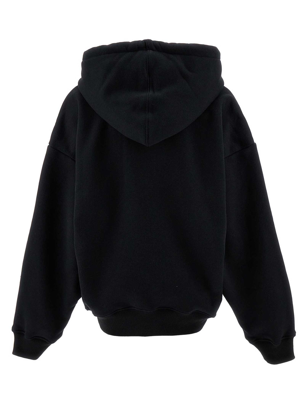 Felpa con cappuccio Off-White in cotone nero