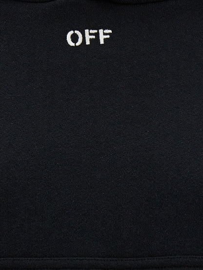 Felpa con cappuccio Off-White in cotone nero