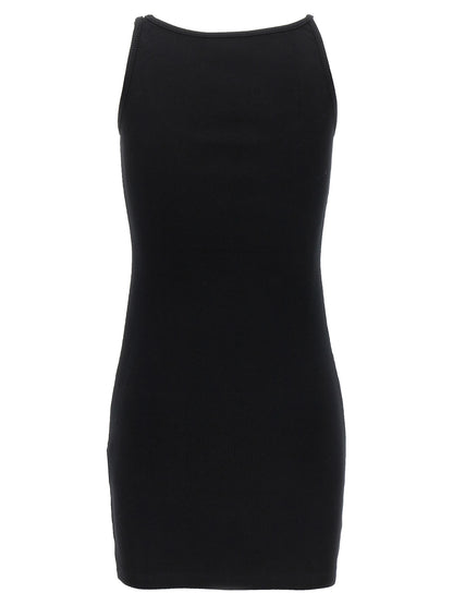 Abito corto in cotone nero Off-White