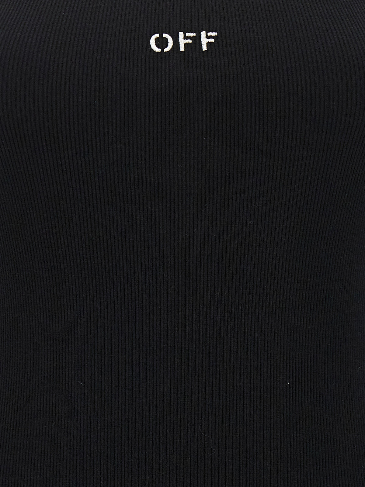 Abito corto in cotone nero Off-White