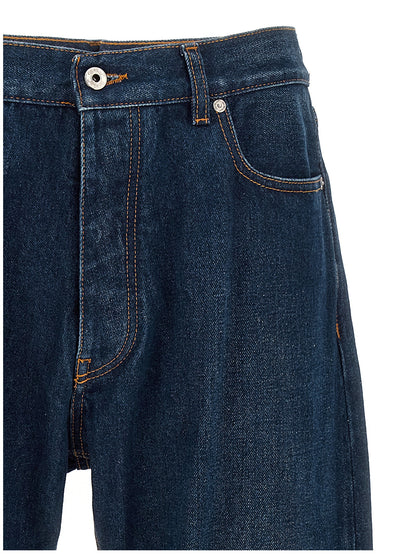 Jeans in denim di cotone blu Off-White