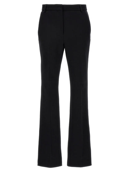 Pantaloni casual neri in cotone Sportmax
