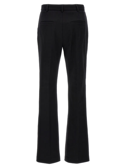Pantaloni casual neri in cotone Sportmax