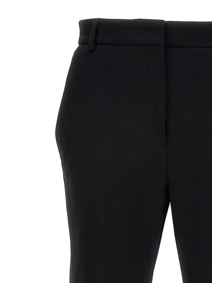 Pantaloni casual neri in cotone Sportmax