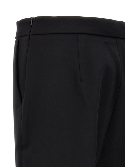 Pantalon court en laine vierge noire Max Mara