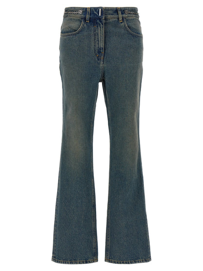 Jeans bootcut in cotone blu Givenchy