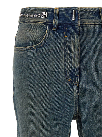 Jeans bootcut in cotone blu Givenchy
