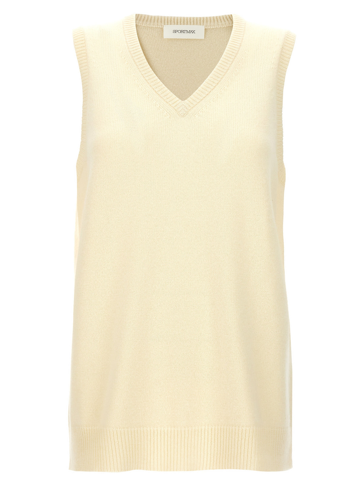 Gilet senza maniche in lana bicolore Sportmax